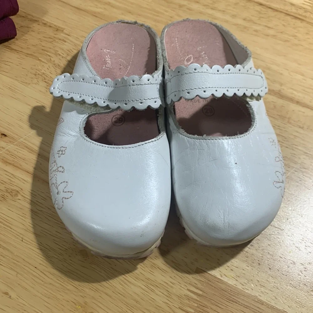 leather mules for girls